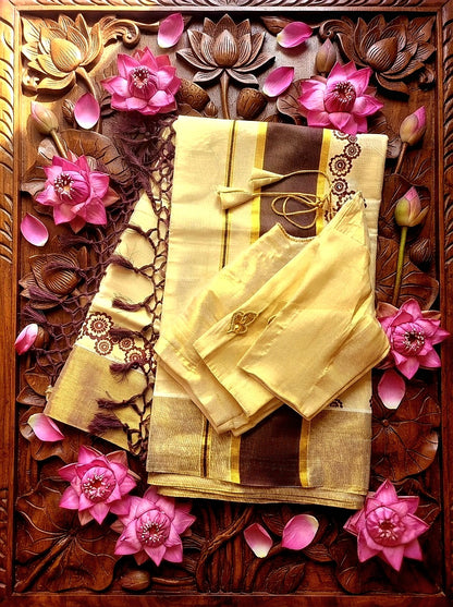 Set Saree with Stitched Blouse (Delivery in 2 -5 days )