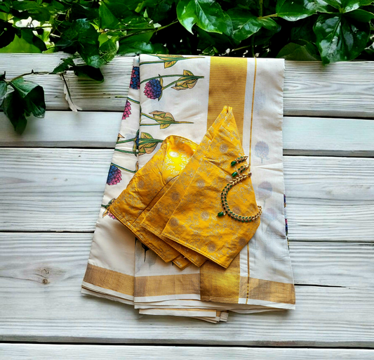 Setsaree with Stitched blouse