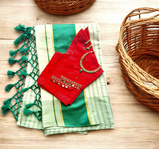 Setsaree with Stitched blouse
