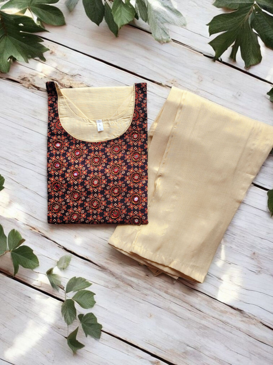 Tissue silk kurti with Pant