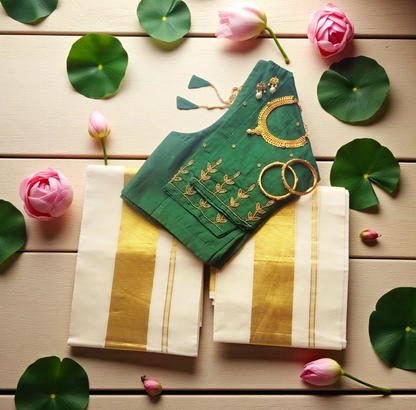 Set saree with stitched blouse (Delivery in 25-30days )