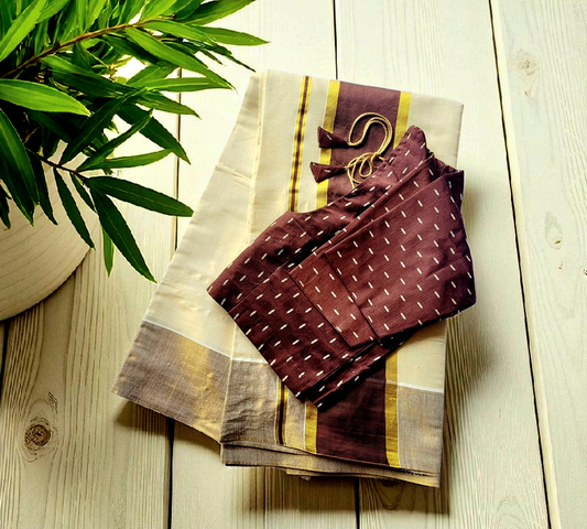 Set saree with stitched blouse (Delivery in 23 to 25 days)