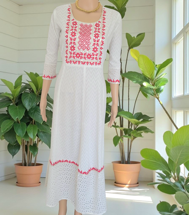 Onam special Full length kurti (Delivery in 2-4 days )