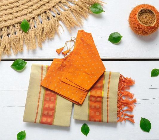 Set mundu with blouse (Delivery in 25-30 days)