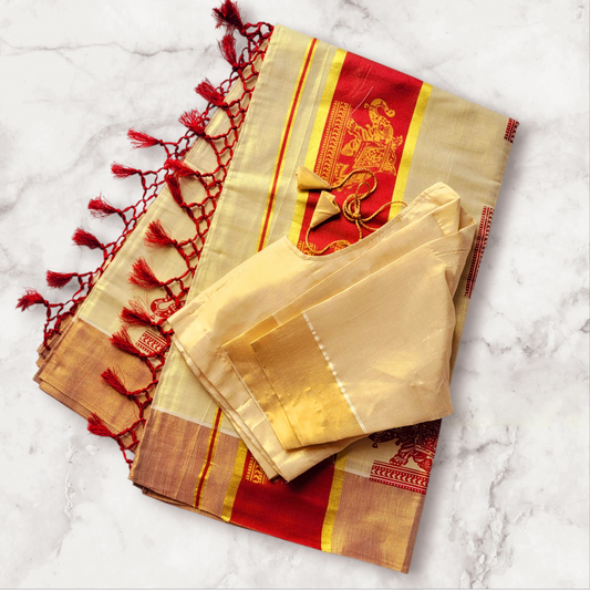 Set saree with stitched blouse (Delivery in 3 to 5 days )