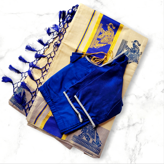 Set saree with blouse (Delivery in 3-5 days )