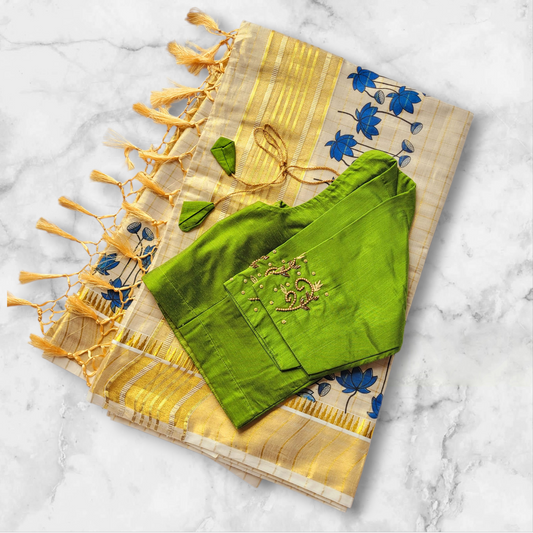 Set saree with stitched blouse (Delivery in 3 to 5 days )