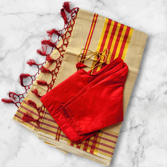 Set saree with stitched blouse (Delivery in 3-5 days)