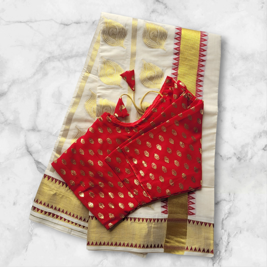 Set saree with stitched blouse (Delivery in 3-5Working days )