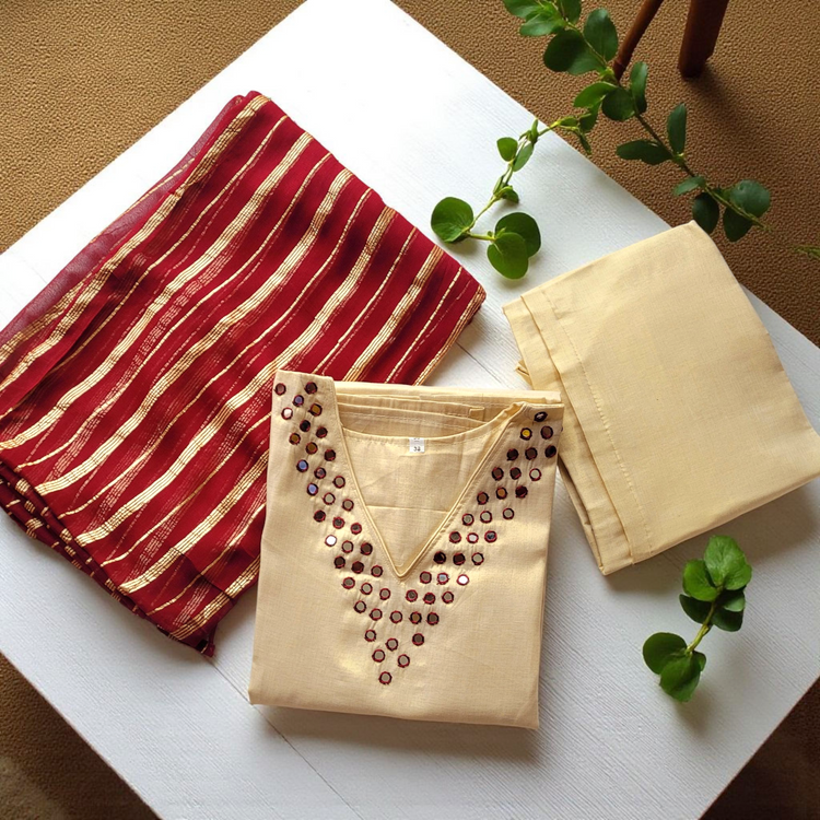 Tissue silk salwar set (Delivery in 5 to 8 days )