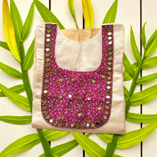 Tissue silk kurti (Delivery in 3 to 5 days )