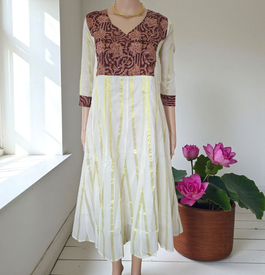 Onam special Tissue silk kurti (Delivery in 3 to 5 days )