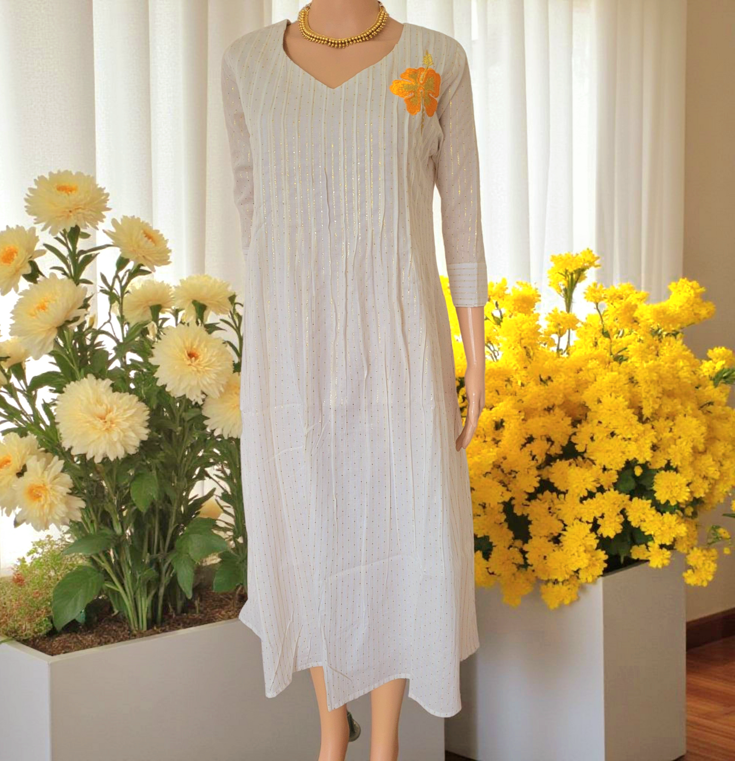 Onam special kurti (Delivery in 3-5 days )