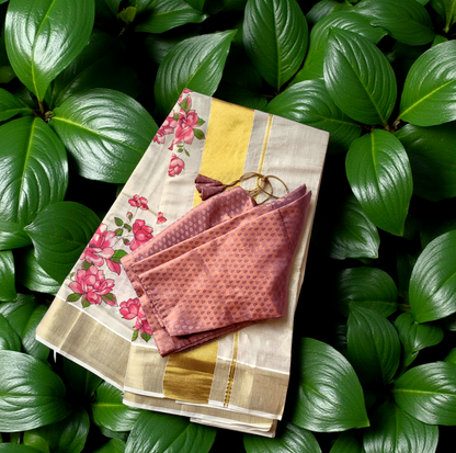 Ready to wear saree with stitched blouse (Delivery in 3to 5 days )