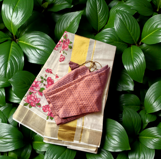 Ready to wear saree with stitched blouse (Delivery in 3to 5 days )