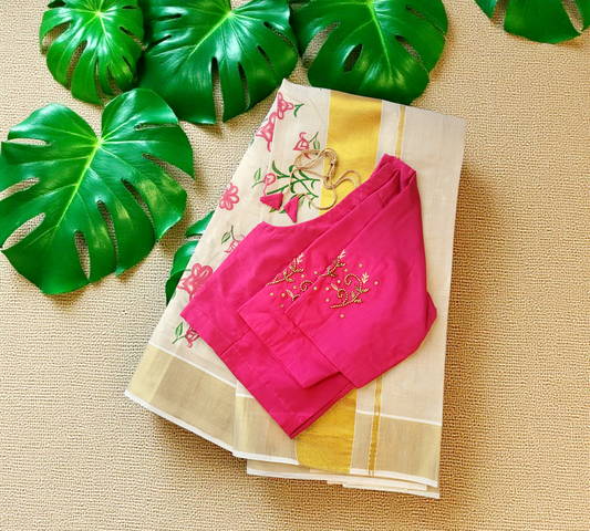 Ready to wear saree with stitched blouse (Delivery in 3 to 5 days )