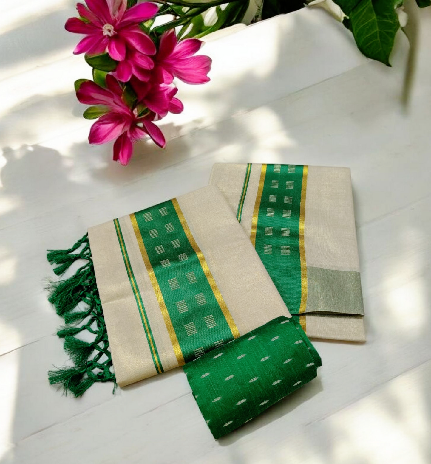 Pre order Tissue Silk kerala set mundu