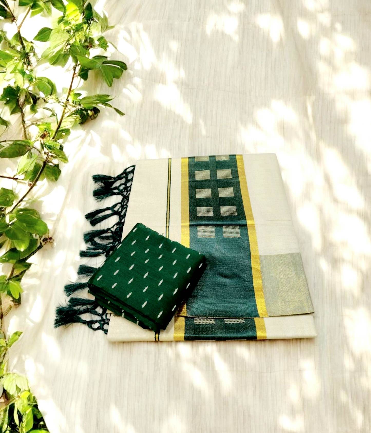 Kerala Tssue silk set saree (Delivery in 25 to 30 days )