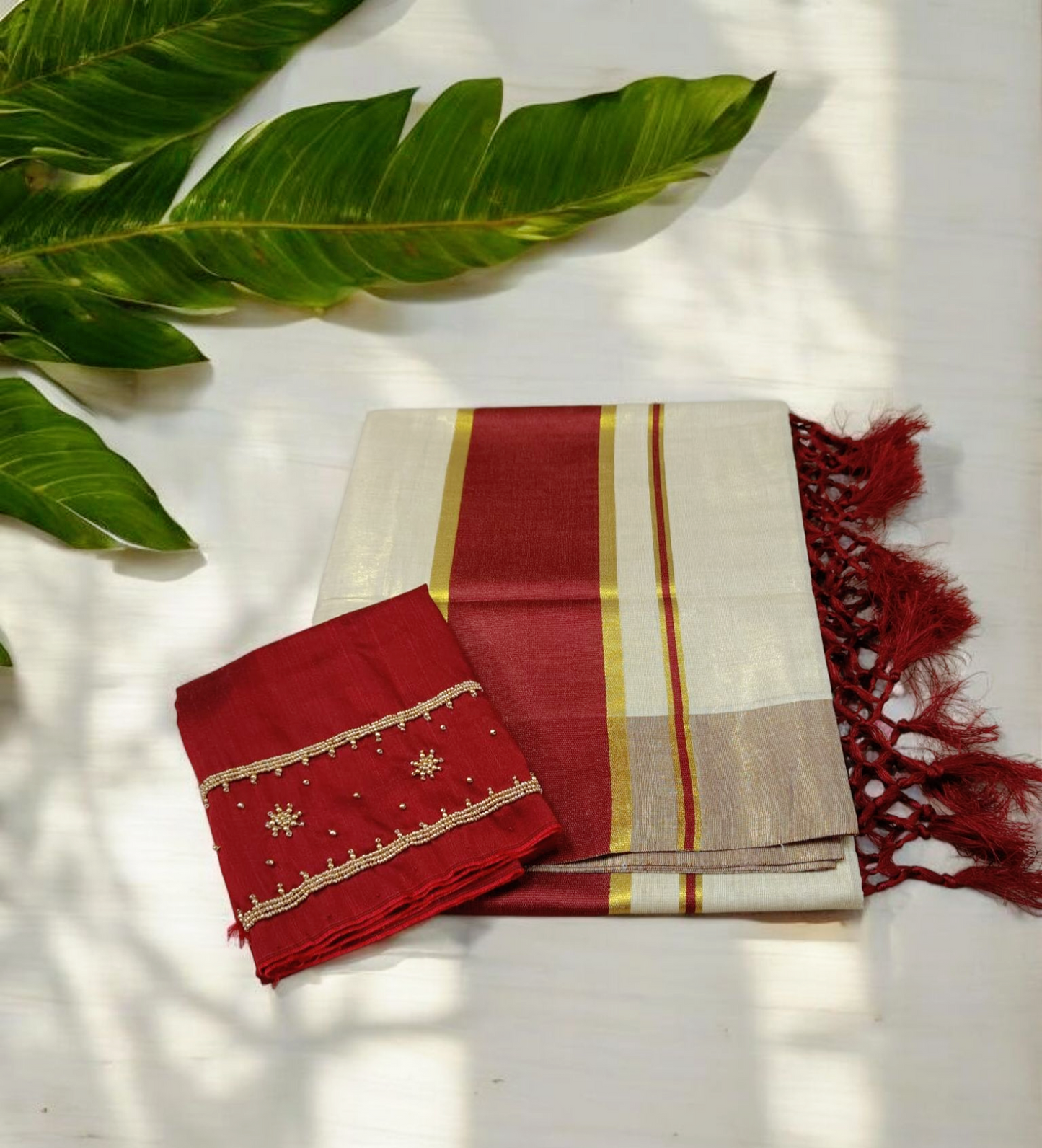 Pre order kerala Tissue silk set saree
