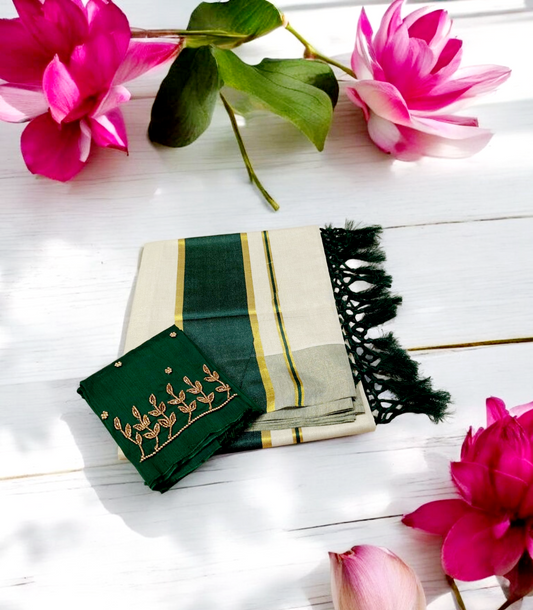 Pre order kerala Tissue silk set saree