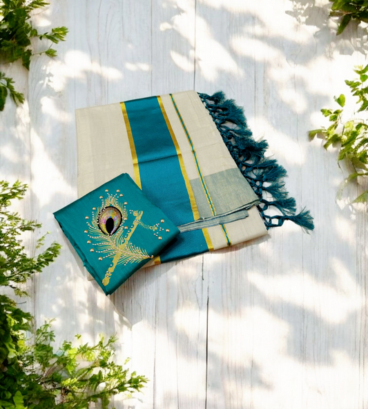 Pre order kerala Tissue  silk saree
