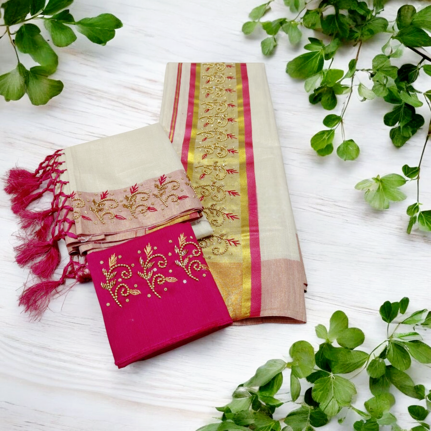 Pre order kerala Tissue silk set mundu