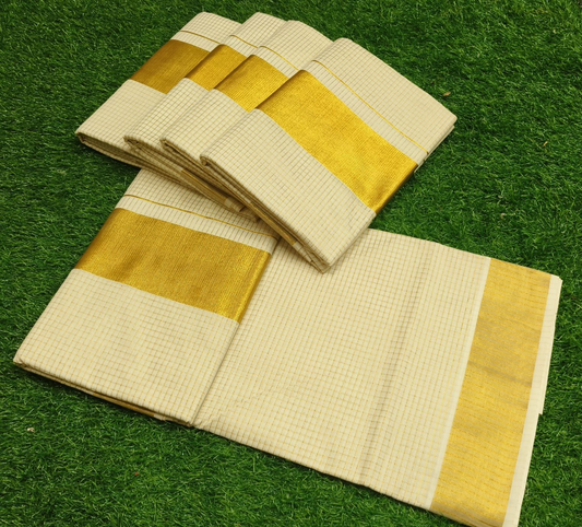 Pre Order Tissue silk kerala set saree