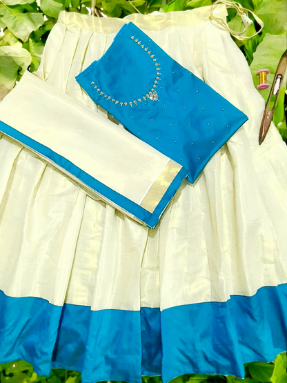 Fully Stitched Dhavani set Preorder (Delivery in 25-30 working Days)