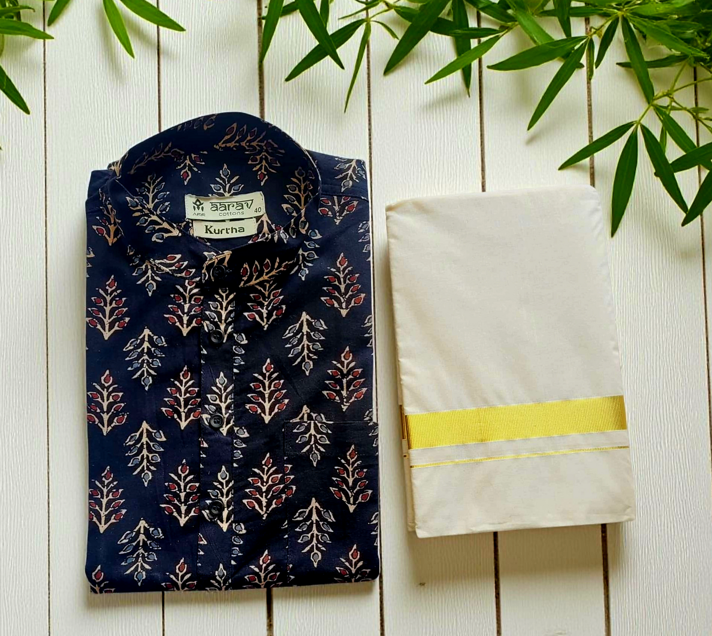 Men's cotton kurta and Dhoti (Delivery in 5 to 7 days )