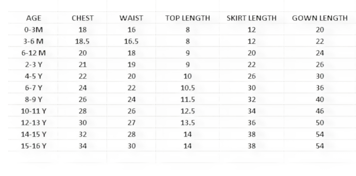Kids Girls Skirt and Top (Delivery in 15-18 days )