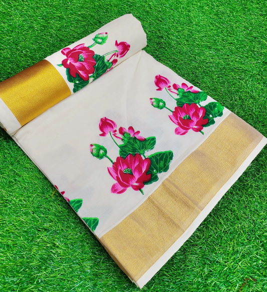 Kerala Set saree (Delivery in 2 -5 days)