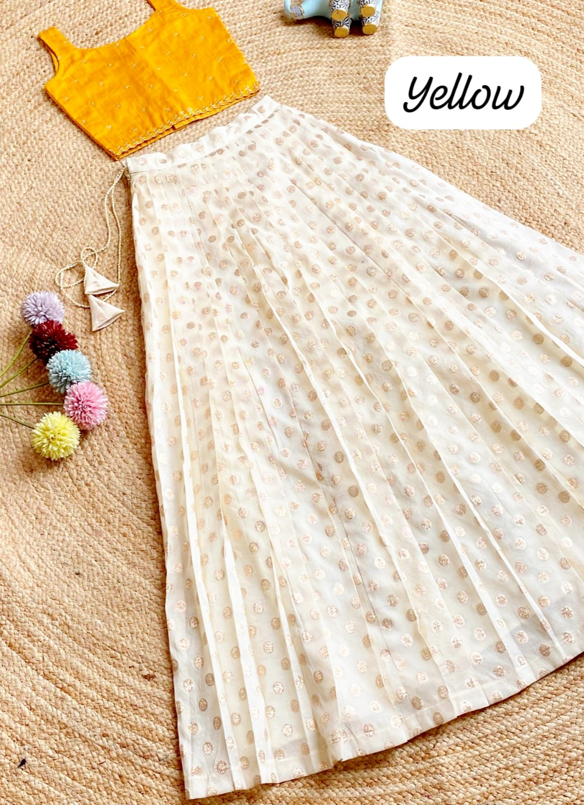 Women's Traditional Onam Skirt and Top (Delivery in 25 -30 working days )