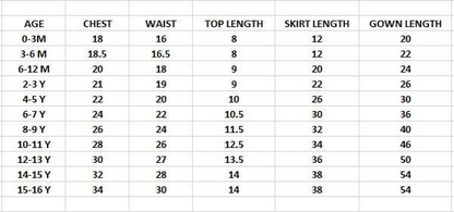 Kids Girls Skirt and Top (Delivery in 15-20working days)working Days)