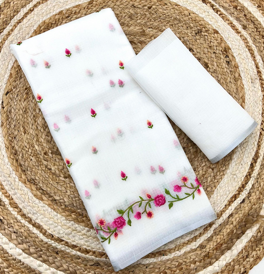 Kota Doriya Embroidered saree (Delivery in 18 -23 Days )