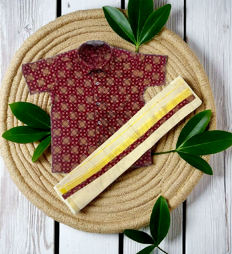 Kids Boys Shirt and Dhoti Combo (Delivery in3-5 working days)