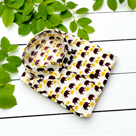 Kids boys Printed Cotton Shirt (Delivery in 2-4days )