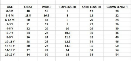 Kids Girls Skirt and Top(Delivery in 10-15days )