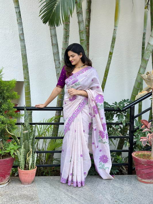 Saree with Stitched blouse (Delivery in 15-18days )
