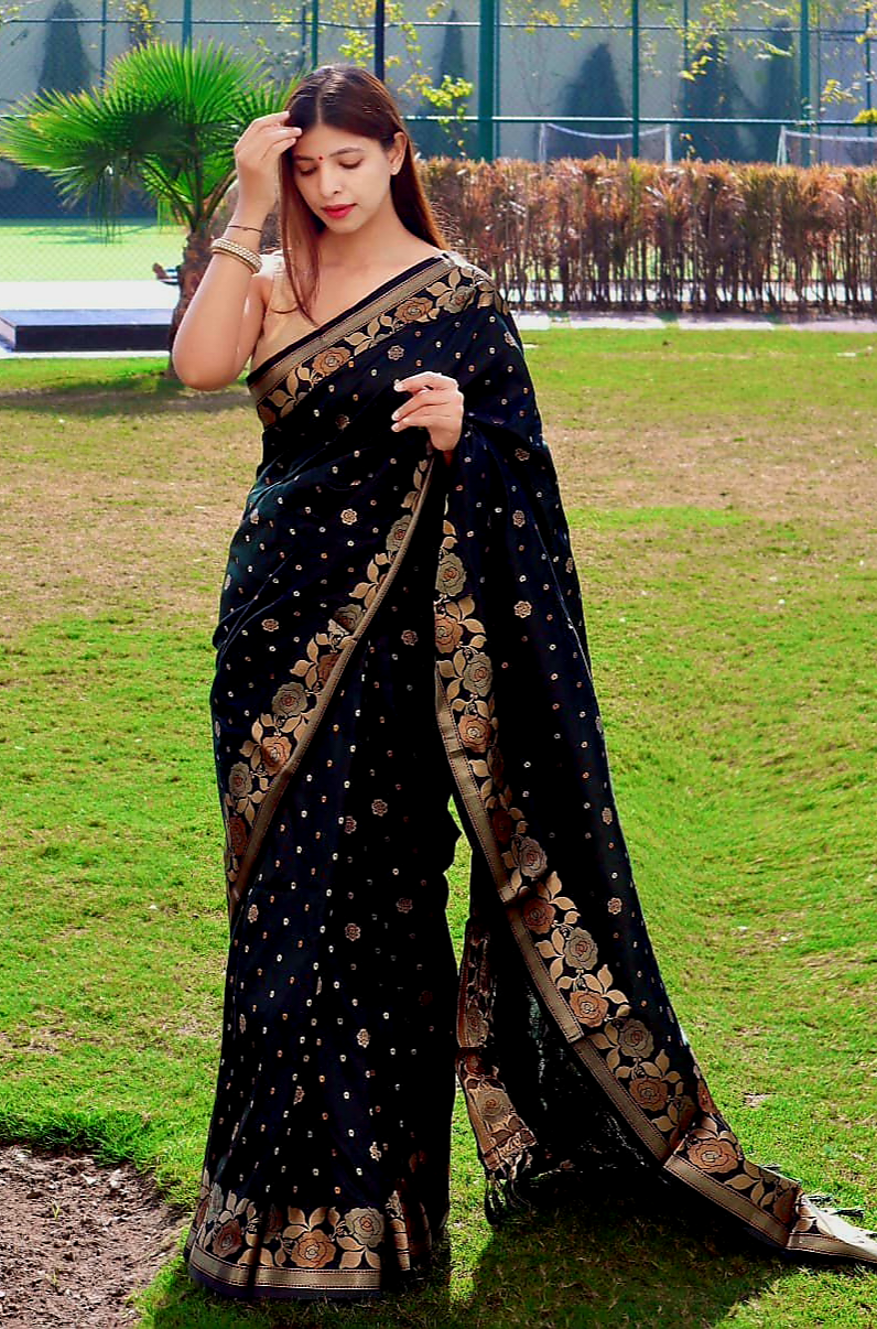 Pure soft silk saree (Delivery in 15-18 days )