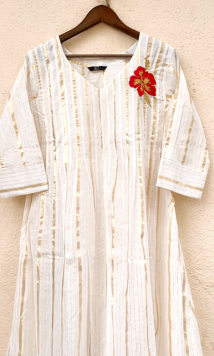 Tissue silk onam special kurti (Delivery in 7-10 days )