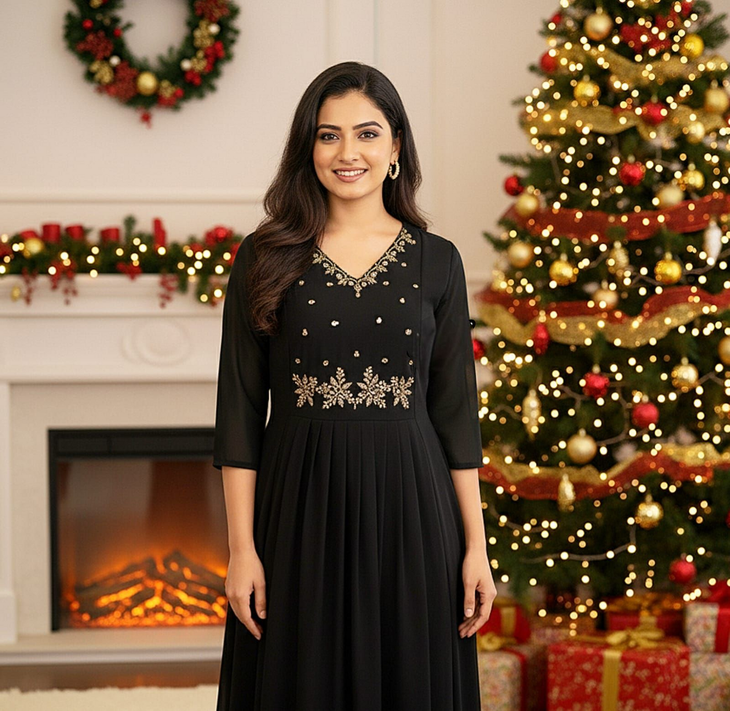 Pre order Christmas kurti (Delivery in 18-23 working days )