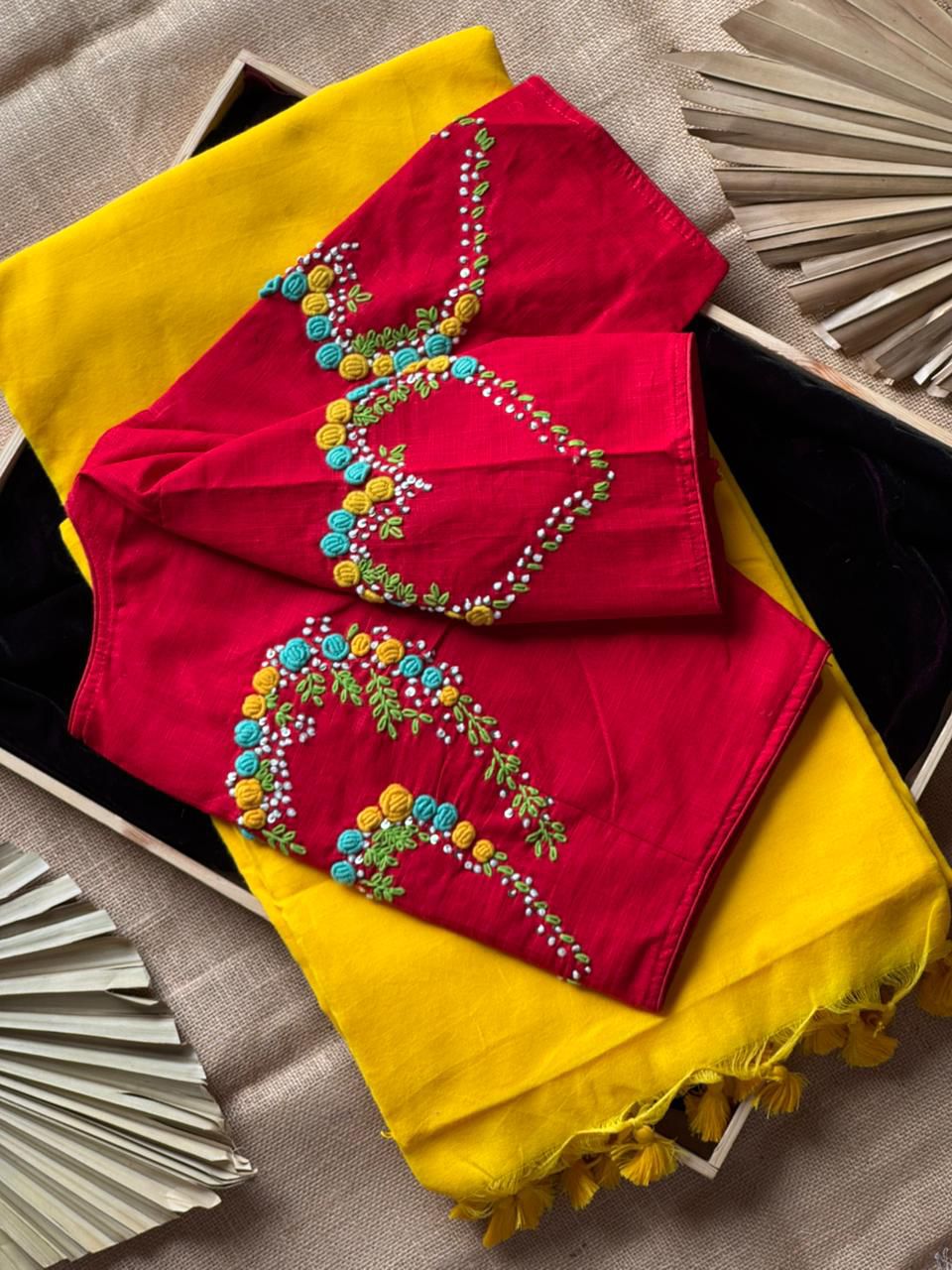 Khadi cotton saree with blouse (Delivery in 20-25 working Days)