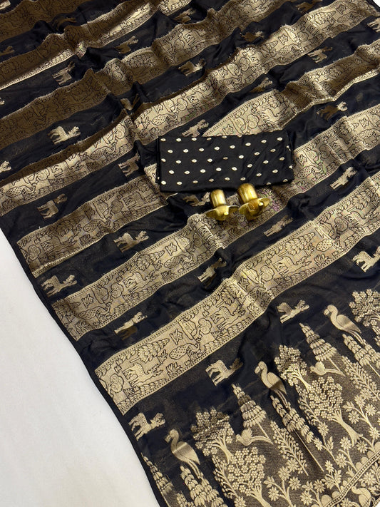 Beautiful Moonga silk saree (Delivery in 20-25 working Days)