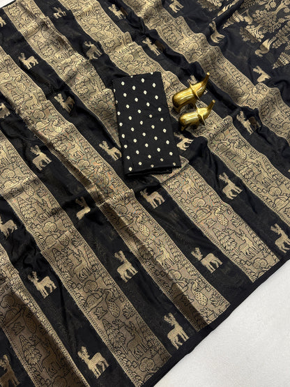 Beautiful Moonga silk saree (Delivery in 20-25 working Days)