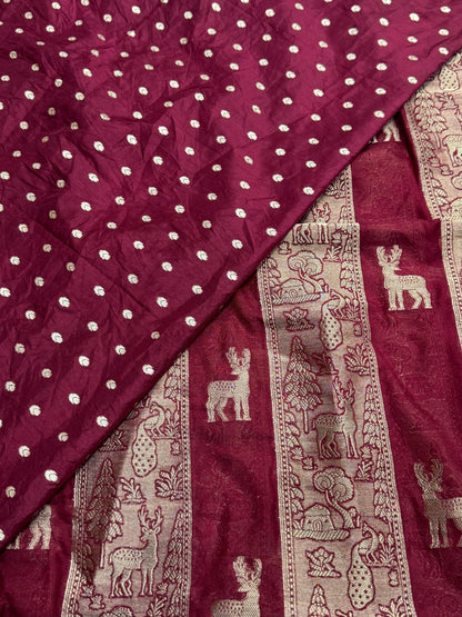 Beautiful Moonga silk saree (Delivery in 20-25 working Days)