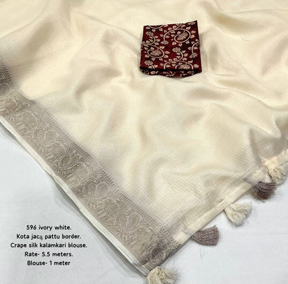 An elegant Kota silk saree with blouse (Delivery in 20-25 working Days)