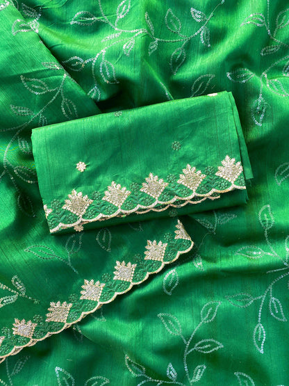 Beautiful Ruhi silk saree with embroidery (Delivery in 20-25 working Days)