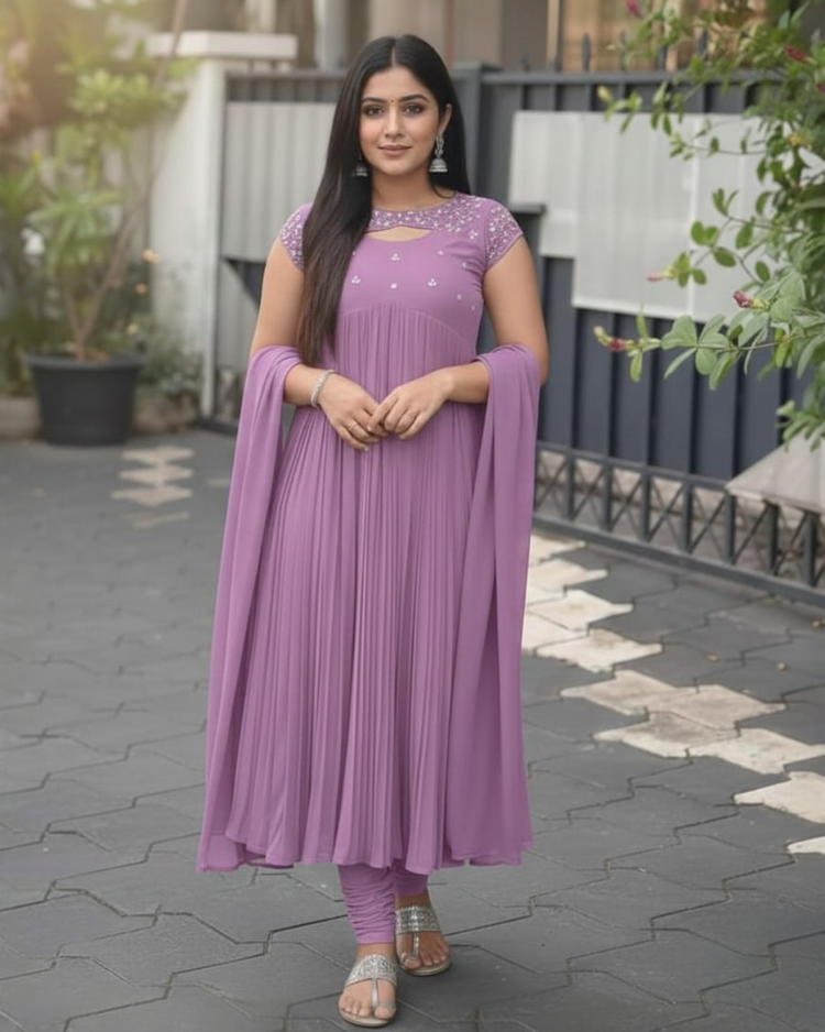 Georgette salwar set (Delivery in 28-30 working days )