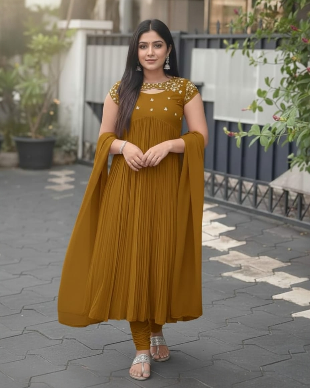 Beautiful salwar set (Delivery in 25 to 28 days )