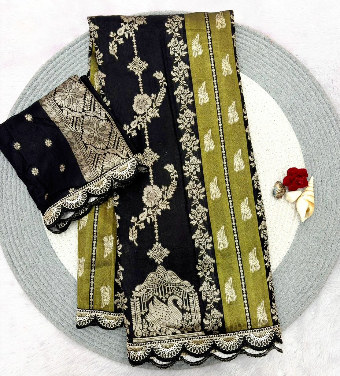 Rich Khadi crepe paithani silk saree (Delivery in 18 to 23 working days )